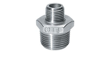 Verloopnippel Nr.245 RVS 1” x 3/4”
