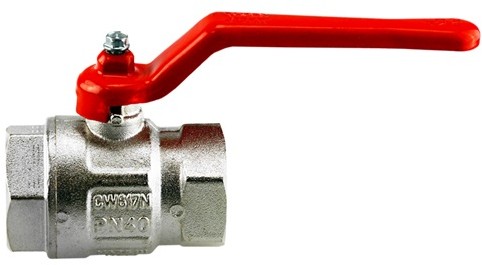 Kogelkraan 1/4" Bi x Bi max. 50 bar Volledig rood handvat