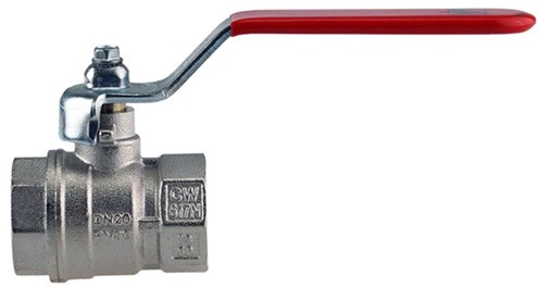 Kogelkraan 3/8" Bi x Bi max. 50 bar Deels rood handvat afbeelding