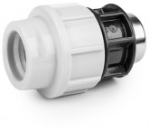 Kogel tapkraan / buitenkraan met extra aansluiting 1/2" x 3/4" buitendraad