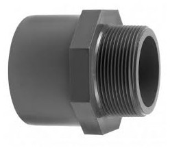 Druk PVC puntstuk - 63/75mm x 2/1/2” - 16 bar