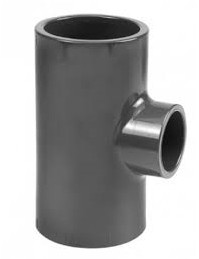 Druk PVC verloop t-stuk 90gr - 50x25x50mm - 16 bar