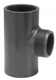 Druk PVC draad t-stuk - 63mm x 1” Buitendraad - 16 bar