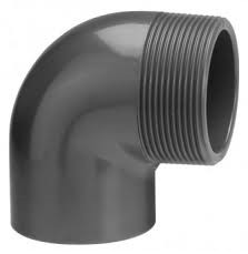 Pression PVC draadknie 90° - 20mm x 3/4” - 10 bar