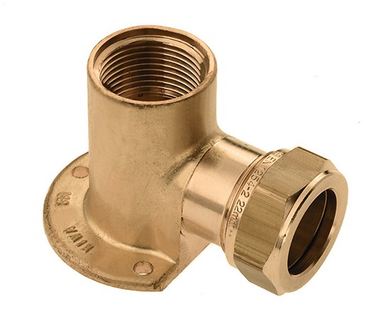 Bonfix raccord à sertir - Muurplaat - filetage femelle - 1/2” x 15 mm - Laiton