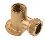 Bonfix Klemmverschraubung - Wandplatte - IG - 1/2" x 15 mm - Messing