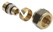 Bonfix knelkoppeling - Verloopknie - 28mm x 22mm - Messing
