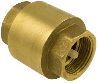 Terugslagklep veerbelast - kunststof keerklep - Nr 5 - messing - 3/4”