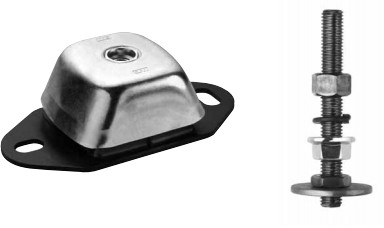 Machine voet PC 230 x 112 x 70 182 - 65 Shore A - Metaal zingué /NR