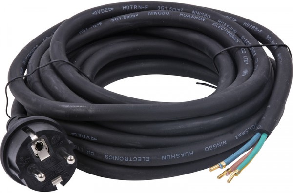 Aansluitsnoer rubber t.b.v. pomp 2 meter 3 x 1,5mm²