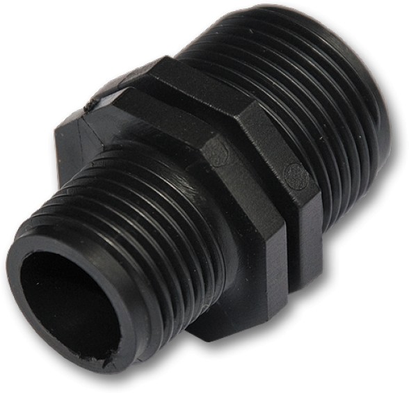 PP verloopnippel 3/4” x 1/2”