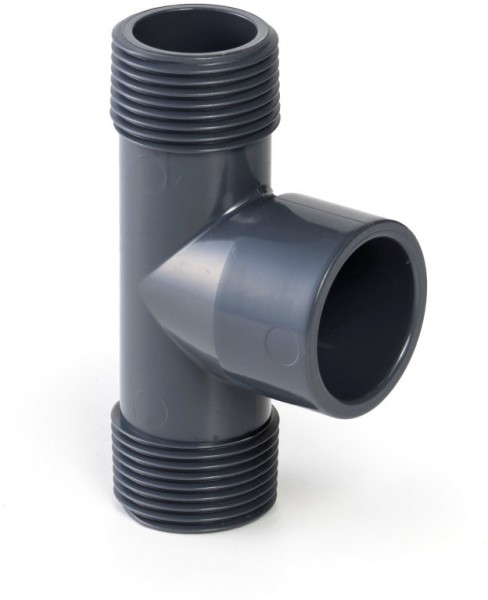 Pression PVC draad raccord en T - 1” x 32mm Filetage mâle - 10 bar