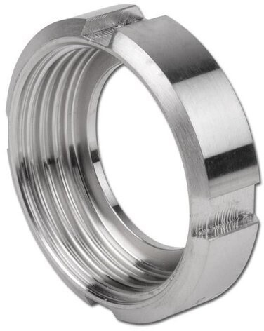 Zuivelkoppeling - DIN 11864 - Wartel - DN100 - RD 130 x 1/4 draad - RVS 304 afbeelding