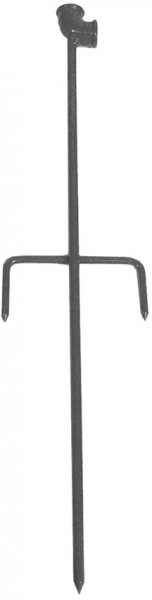 Sproeistatiefsteekpen avec dwarssteun - enkel - 1/2” - gepoedercoat acier