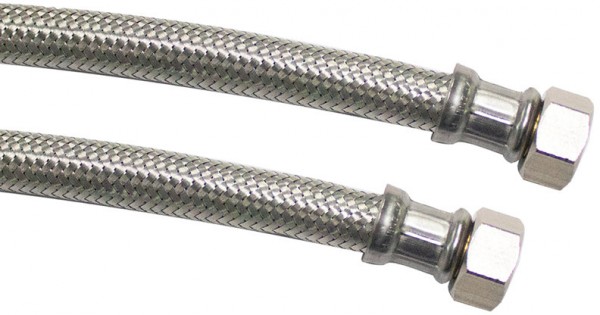 Flexible aansluitslang - inox gevlochten - filetage femelle x filetage femelle - 1/2” - DN8 - longueur 30cm