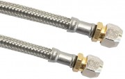 Flexible tuyau de raccordement - inox tressé - filetage femelle x filetage femelle - 1-1/4” - DN32 - longueur 50cm
