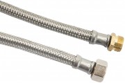 Flexibele aansluitslang - rvs gevlochten - binnendraad x buitendraad - 1/2” - DN8 - lengte 60cm
