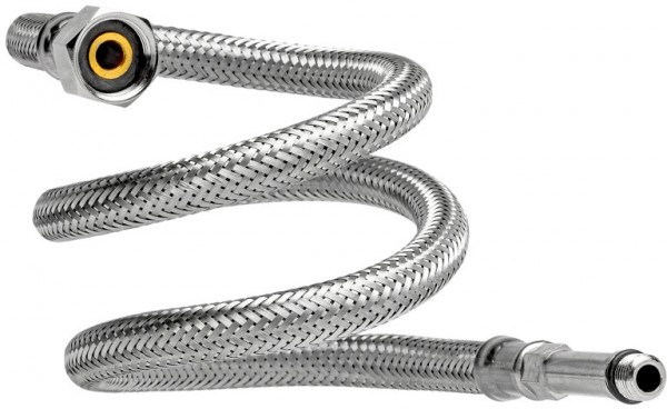 Flexible tuyau de raccordement - inox tressé - filetage femelle x filetage mâle - 3/8” x M10(long) - DN8 - longueur 50cm