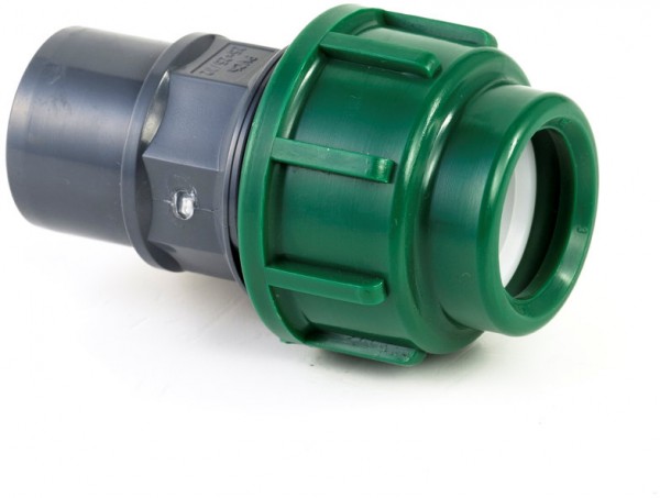 Druk PVC - 25/32 mm x pe overgang 16mm - 10 bar