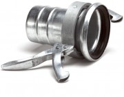 Dallai M-deel+buisxvierkantflens (court) - type C - zingué - 159mmx6