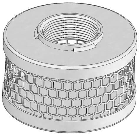 Dallai zuigkorf - type C - koudverzinkt - 3" afbeelding