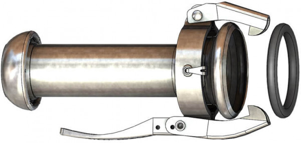Dallai verloopstuk M-deel x V-deel - type C - verzinkt - 89 x 108 mm