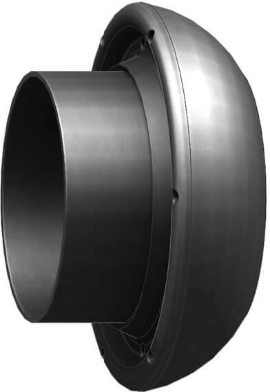 Dallai V-deel met laskoppeling - type C - zwart - 89 x 89 mm