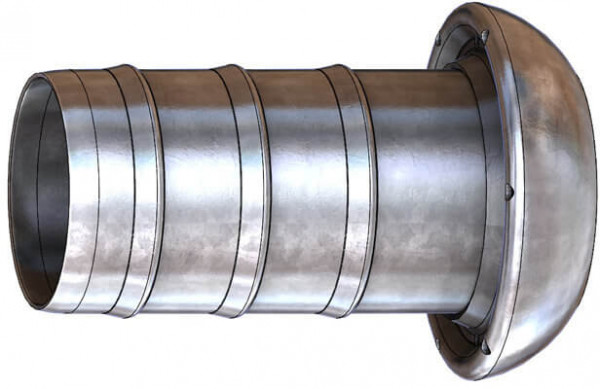 Dallai V-deel x embout de tuyau - type C Z - zingué - 159 x 150 mm