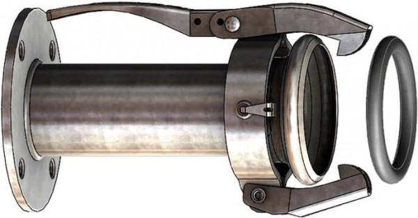 Dallai M-deel x ronde flens - type C - verzinkt - 108 x 100 mm
