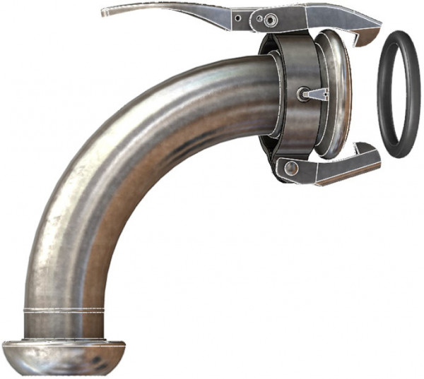 Dallai coude 90° M-deel x V-deel - type C - zingué - 216 mm