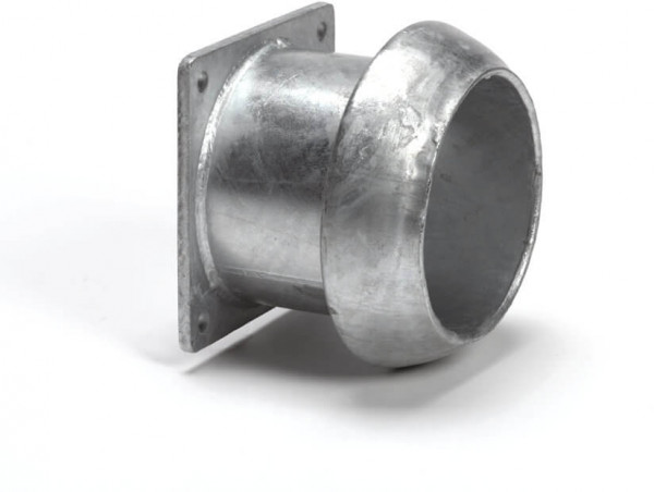 Dallai V-deel + buis x vierkantflens - type C - zingué -216 mm x 200 mm