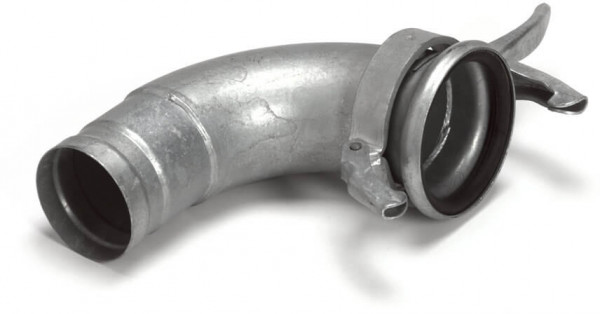 Dallai bocht 90gr M-deel x slangtule - type C - verzinkt -159 mm x 6