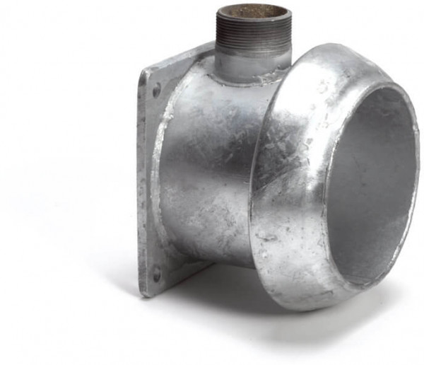 Dallai V-deel+buis+uitloopxvierkantflens - type C - zingué -159mmx2-1/2"x6