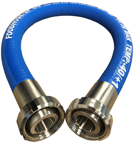 Zuivelslang/Voedselslang Flexibel & Glad - Compleet met Puntstuk/Wartel - DN25 - 1,2 meter afbeelding