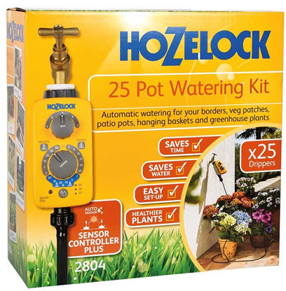 Bewateringskit voor 25 potten met tijdschakelaar - Hozelock