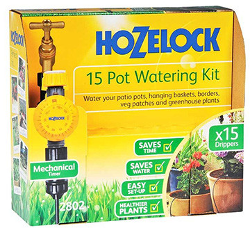 Bewateringskit voor 15 potten met tijdschakelaar - Hozelock