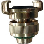 Gardena Raccord de robinet 1" Filetage femelle vers Gardena - Laiton Nickelé