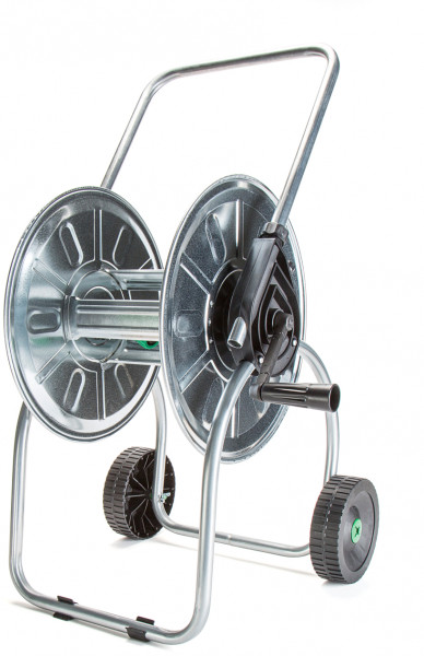 Chariot porte-tuyau - Acier zingué - geschikt pour 50mtr 1/2" of 25mtr 3/4" tuyau - incl. aansluitstukken