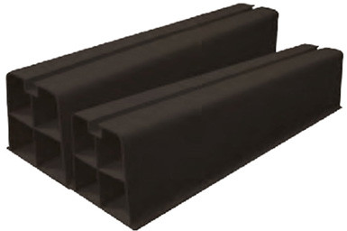 Opstelbalken pour airco - Canalit - PVC - 1000 x 100 x 100 mm - Noir - Verpakking 2 stuks