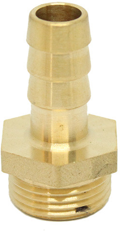 Messing slangtule - 10mm x 1/4” - buitendraad