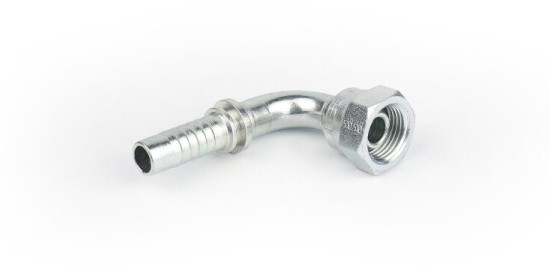 Hydrauliek koppeling - DKR - Staal verzinkt - Konisch BSP binnendraad 60gr 1/4” x tule NW 6mm - bocht 90gr