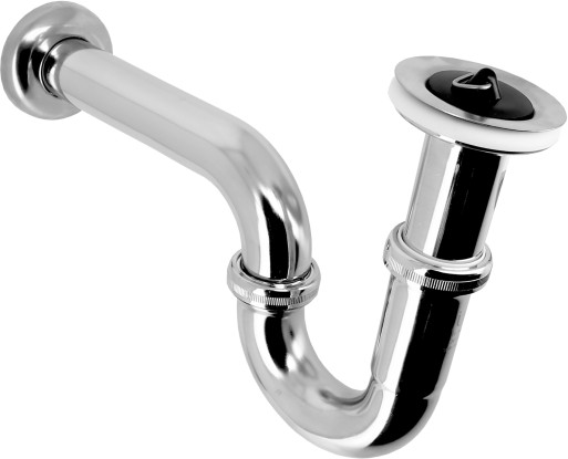 Siphon universel avec bouchon - Télescopique - Chromé - 32 mm (1-1/4 po x 32 mm)