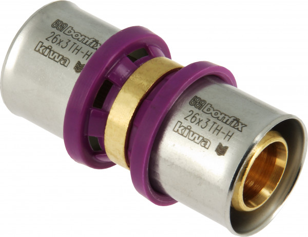 Bonfix Perskoppeling - 2x Alu-pers - Droit raccord - 26 x 26mm