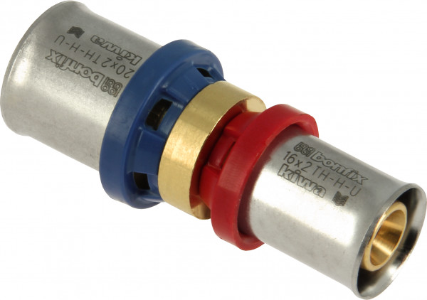 Bonfix Perskoppeling - 2x Alu-pers - Droit raccord de réduction - 20 x 16mm