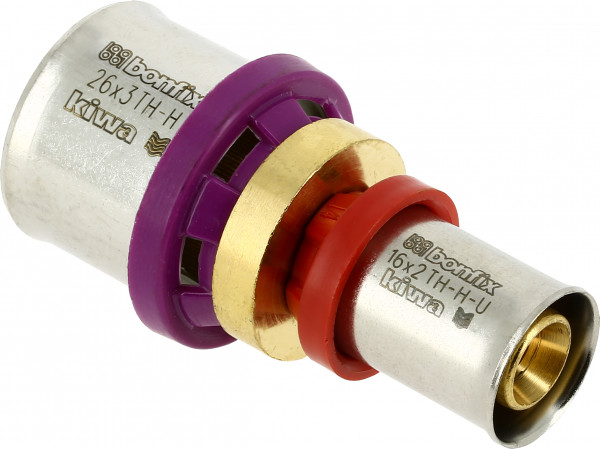 Bonfix Perskoppeling - 2x Alu-pers - Droit raccord de réduction - 26 x 16mm