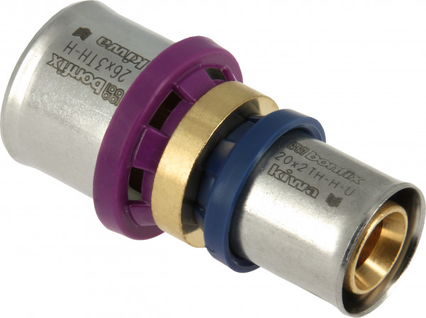 Bonfix Perskoppeling - 2x Alu-pers - Droit raccord de réduction - 26 x 20mm