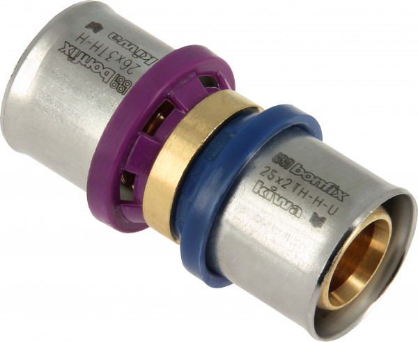 Bonfix Perskoppeling - 2x Alu-pers - Droit raccord de réduction - 26 x 25mm