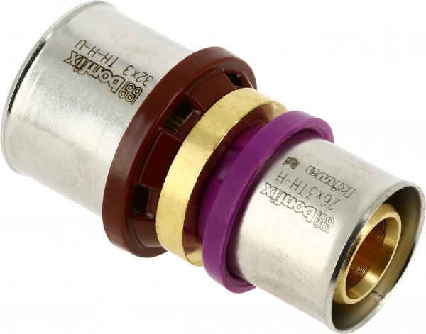 Bonfix Perskoppeling - 2x Alu-pers - Droit raccord de réduction - 32 x 26mm