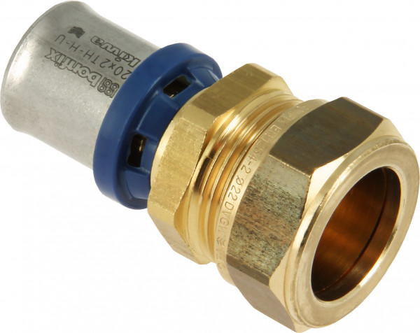 Bonfix Perskoppeling - 1x Alu-pers 1x Knel - Droit raccord - 20 x 22mm