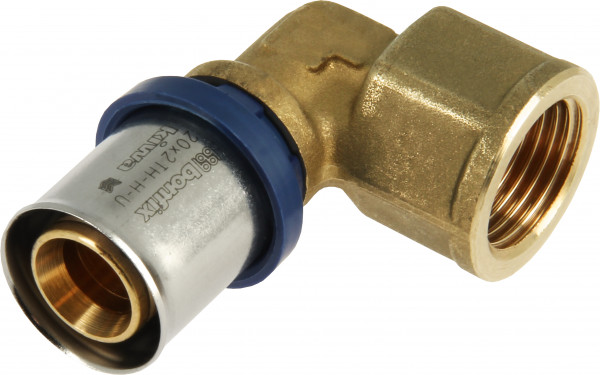 Bonfix Perskoppeling - 1x Alu-pers 1x Filetage femelle - Raccord coudé - 1/2” x 20mm